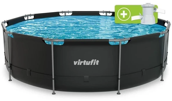 VIRTUFIT APVALUS BASEINAS 366 CM SU FILTRO SIURBLIU