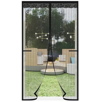 Tread Star magnetinis tinklelis nuo uodų durims, juodas, 100×220 cm