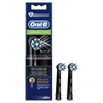 Spare brush Cross Action refill Braun, 2pcs, black