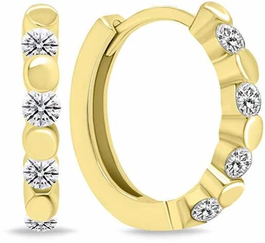 Brilio Silver Stylish auksinis plated rings with clear zircons EA676Y
