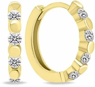 Brilio Silver Stylish auksinis plated rings with clear zircons EA676Y kaina
