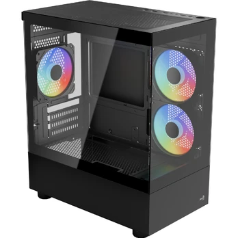 AeroCool Geh Viewport Mini-G-BK-v4 Micro/MiniITX ARGB juodas