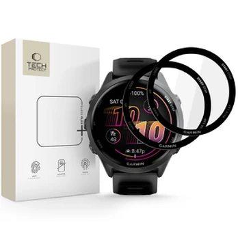 Ekrano apsauga Garmin Forerunner 970 / 570 (47 mm) laikrodžiui "Tech-Protect Glass Flex+ 2-Pack"
