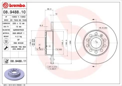 BREMBO 08.9488.11 Brake Disc kaina