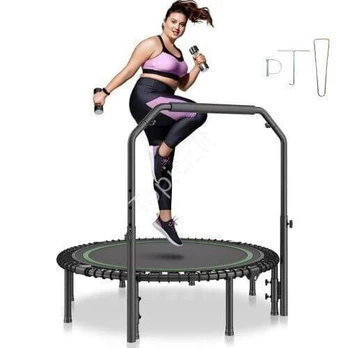 129 cm sulankstomas mini trampolinas su rankena