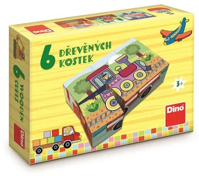 Dėlionė Dino Cube Puzzle 6 pc Vehicles