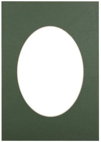 Passepartout 30x40, green oval | 20761