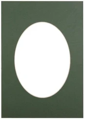 Passepartout 30x40, green oval | 20761 kaina