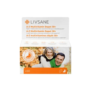 Livsane A-Z Multivitaminai 50+ tabletės N60