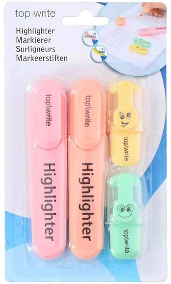 Topwrite – 4 spalvų highlighterių rinkinys