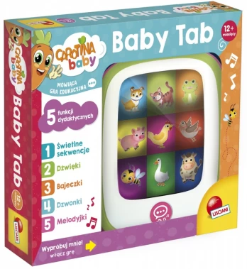 Žaislinis planšetinis kompiuteris Lisciani Carotina Baby Tab, įvairių spalvų