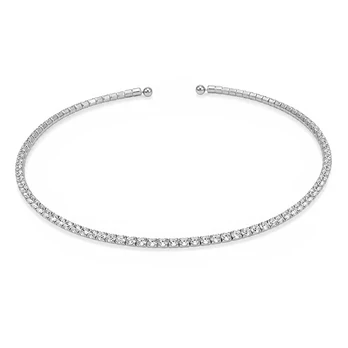 Troli Solid steel pakabukas with clear zircons Sidabrinis
