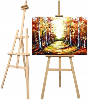 H&b medinė buko trikojė molbertas 177cm molbertai