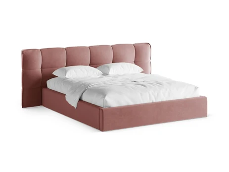 Velvet Storage Bed With Headboard, "Eric", 290x225x104 Made in Europe