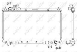 Variklio radiatorius NRF NRF 53275