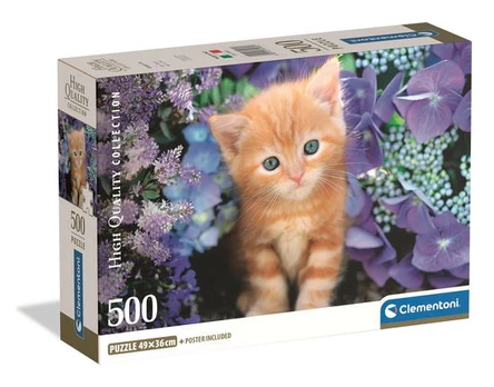 Clementoni CLE puzzle 500 Compact Gattino rosso 35585