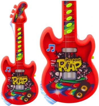 Žaislinė elektrinė gitara vaikams, 29 cm, raudona