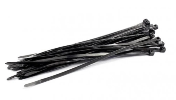 Nailono dirželiai 3,6x300mm 100vnt Juodi
