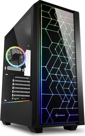 Korpusas Sharkoon RGB LIT 100, juoda