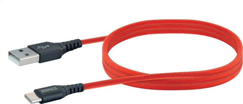 USB kabelis Schwaiger USB-A - USB-C 1,2 m raudonasis (LPRO510501)
