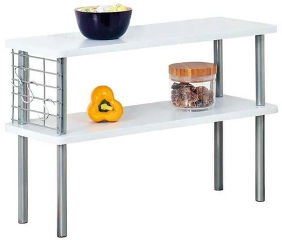 Küchenregal mit 2 Ebenen, MDF, FSC, baltas
