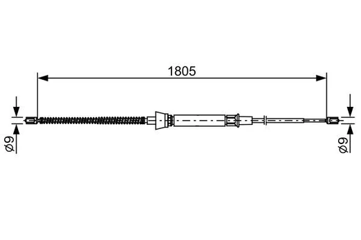 Trosas, stovėjimo stabdys BOSCH 1987482646