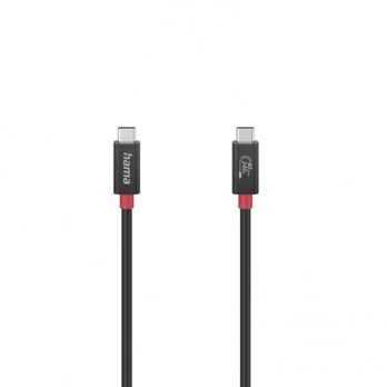 Cable Hama USB-C - USB-C plug 5A 240W 1m black