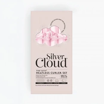 Silver Cloud Heatless Curler Set Plaukų garbanojimo priemonė be karščio, Pink