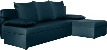Kampinė sofa Gino su patalynės dėže, audinys Nube 40