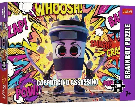 Trefl Dėlionė 200 BrainRots Cappuccino Assassino 13375