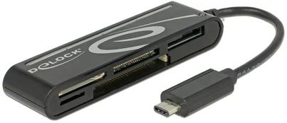 DELOCK USB 2.0 kortelių skaitytuvas USB Type-C, 5 lizdai