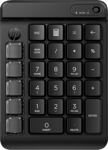 HP 435 Programmable Wireless Bluetooth Keypad w/Swappable Keycaps - Black