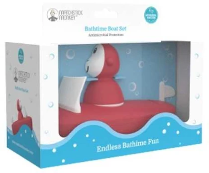 Matchstick Monkey Matchstick Monkey Bathtime Playset Dusty Rožinė