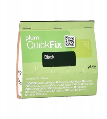 Pleistrai PLUM QuickFix Juodas, 45 vnt.