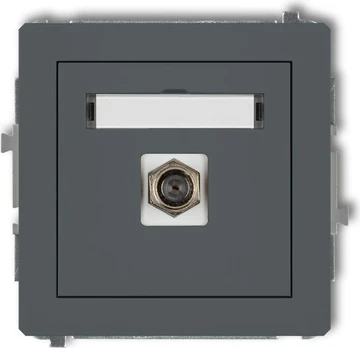 Karlik Deco vieno SAT antenos lizdas, grafito matinis (28DGF-1)