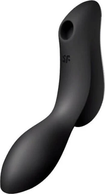 SATISFYER_Curvy Trinity 2 Air Pulse Vibrator Klitorio stimuliatorius su Vibration Juodas