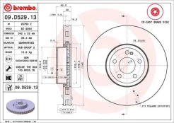 BREMBO 09.D529.13 Brake Disc kaina