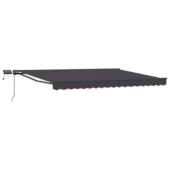 Rankinis markizės rėmas su LED Antracitas 5 × 3,5 m