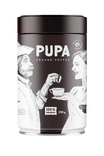 Malta kava PUPA, 250 g skardoje