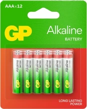 GP Elementai GP ALKALINE AAA/LR03, 12 vnt.