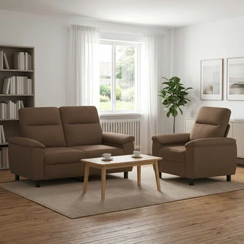 Sofa Sofos komplektas 2 vnt. Ruda Audinys