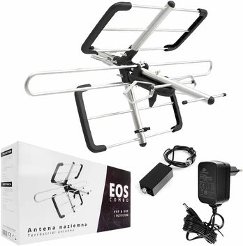 Antena DVB-T2 Spacetronik EOS Combo Juodas Aktywna