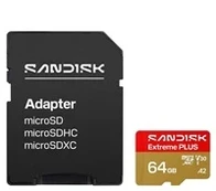 SANDISK Extreme PLUS 64GB Micro SDXC UHS-I atminties kortelė