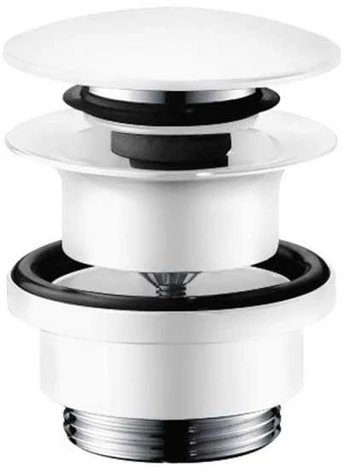 Hansgrohe izlietnes/bidē izplūde push-open, matēta balta