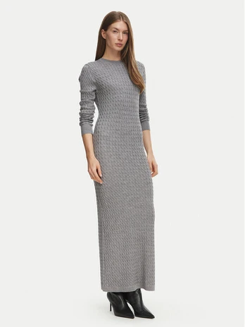 Tommy Hilfiger Trikotažinė suknelė CableWW0WW52320 Pilka Regular Fit