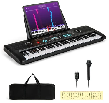 Elektroninė klaviatūra 61 klavišų balta