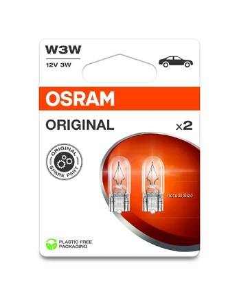 OSRAM Automobilinės lemputės 3W 12V W2.1x9.5D 2vnt