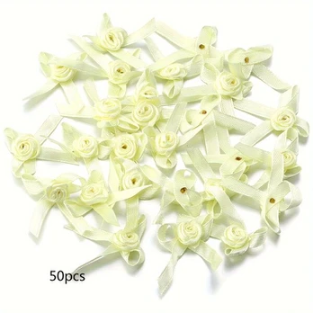 Kaspinai ir segtukai, Yellow (50pcs)