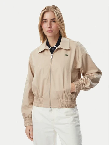 Lacoste Demisezoninė striukė BF5305 Smėlio Relaxed Fit