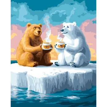 Paint by Numbers kit "A Warm Chat" 40x50 cm W092 0425